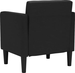 vidaXL Sofa Fotel z Podłokietnikami Czarny 53 cm Tkanina 5