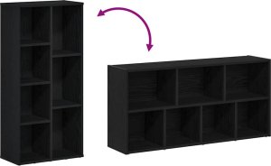 vidaXL Regał biblioteczny, czarny dąb, 50x25x104 cm 8