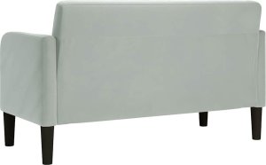 vidaXL Sofa dwuosobowa Jasnoszara 109 cm Aksamit 5