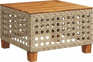 vidaXL 8-cz. zestaw mebli ogrodowych z poduszkami, beżowy, polirattan 6