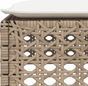 vidaXL 8-cz. zestaw mebli ogrodowych z poduszkami, beżowy, polirattan 8