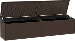 Skrzynia ogrodowa vidaXL Skrzynia ogrodowa do przechowywania brązowa 220x50x58 cm 4