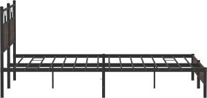 vidaXL Łóżko bez materaca, brązowy dąb, 160x200 cm 7