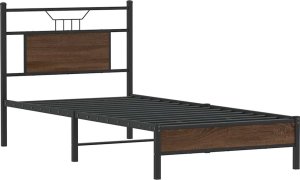 vidaXL Łóżko bez materaca, brązowy dąb, 80x200 cm 3