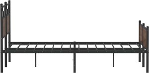 vidaXL Łóżko bez materaca, brązowy dąb, 150x200 cm 7