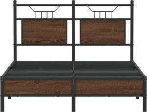vidaXL Łóżko bez materaca, brązowy dąb, 120x200 cm 6