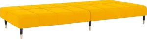 vidaXL 2-osobowa kanapa, żółta, tapicerowana aksamitem 6