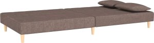 vidaXL 2-osobowa kanapa, 2 poduszki, kolor taupe, tapicerowana tkaniną 6