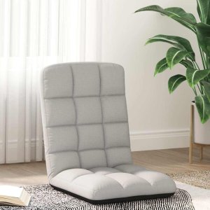 vidaXL Krzesło podłogowe składane Cloud Grey 71x51x62 cm Tkanina 1