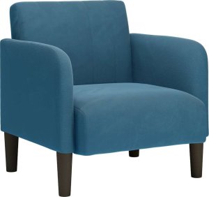 vidaXL Sofa Fotel z Podłokietnikami Niebieski 54 cm Aksamit 2
