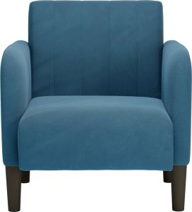 vidaXL Sofa Fotel z Podłokietnikami Niebieski 54 cm Aksamit 3