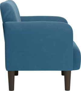 vidaXL Sofa Fotel z Podłokietnikami Niebieski 54 cm Aksamit 4