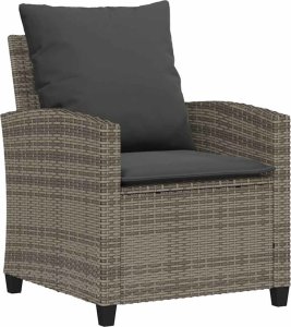 vidaXL 4-cz. zestaw wypoczynkowy do ogrodu, poduszki, szary, rattan PE 4