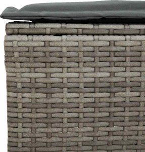 vidaXL 4-cz. zestaw wypoczynkowy do ogrodu, poduszki, szary, rattan PE 9