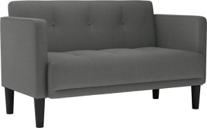 vidaXL Sofa dwuosobowa Ciemnoszara 111 cm Tkanina 2