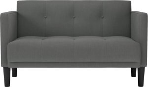 vidaXL Sofa dwuosobowa Ciemnoszara 111 cm Tkanina 3