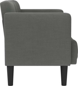 vidaXL Sofa dwuosobowa Ciemnoszara 111 cm Tkanina 4
