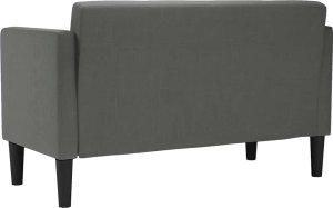 vidaXL Sofa dwuosobowa Ciemnoszara 111 cm Tkanina 5