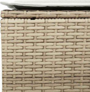 vidaXL 4-cz. zestaw mebli ogrodowych z poduszkami, beżowy, polirattan 9