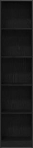 vidaXL Regał biblioteczny Czarny Dąb 40x24x176 cm Drewno klejone 5