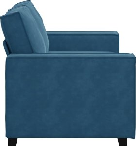 vidaXL Sofa 2-osobowa, niebieski, 120 cm, tapicerowana aksamitem 5