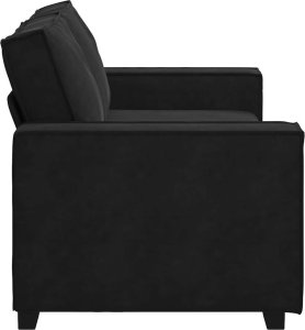 vidaXL Sofa 2-osobowa, czarna, 140 cm, tapicerowana aksamitem 5