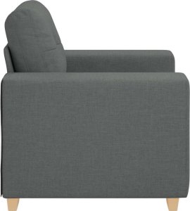 vidaXL Fotel, ciemnoszary, 59 cm, obity tkaniną 5