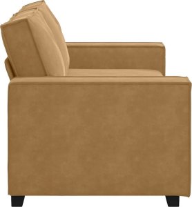 vidaXL Sofa 2-osobowa, brązowa, 140 cm, tapicerowana aksamitem 5