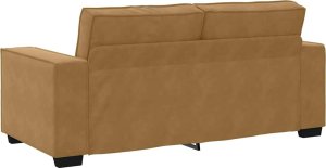vidaXL Sofa 2-osobowa, brązowa, 140 cm, tapicerowana aksamitem 6
