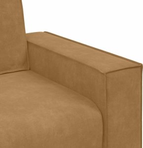 vidaXL Sofa 2-osobowa, brązowa, 140 cm, tapicerowana aksamitem 7