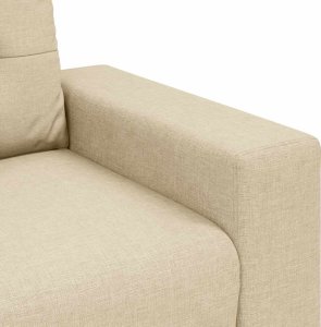 vidaXL Fotel, kremowy, 59 cm, obity tkaniną 7