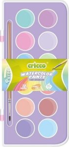 Farby akwarelowe pastelowe 12 kolorów CRICCO 1