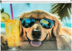 Koperta A4 PP z nadrukiem zip Chillout Dog 1
