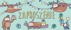 Zaproszenie Leniwiec (5szt) 1