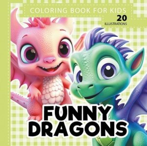 Kolorowanka 160x160 Funny dragons Smoki zielony 1