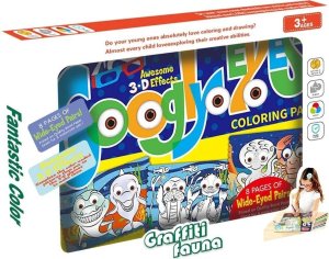 Książeczka do kolorowania 3D + mazaki 8szt 1