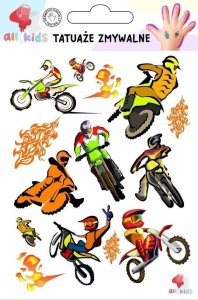 Tatuaże zmywalne dla dzieci Motory i motocykliści 1