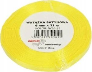 Wstążka satynowa kanarkowy 6mm x 32m 1