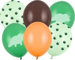 Balony Dinozaury 30cm 6szt MIX 1