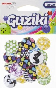 Guziki kolorowe wzory 20szt 1