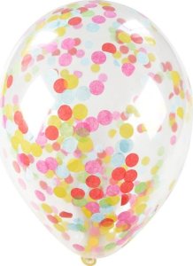 Balony z kolorowym konfetti 5szt 1
