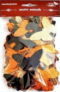 Motyle brokatowe 52szt 1