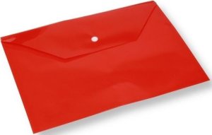 Koperta na dokumenty A4 z klipem czerwona 1