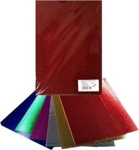 Tektura falista kolorowa metaliczna 25x35cm 6 ark 1