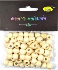 Koraliki drewniane kremowe 10mm 25g 1