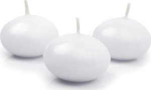 Świeca pływająca Dysk biała 5cm 10szt 1