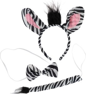 Strój - Zestaw z ogonkiem - zebra 1