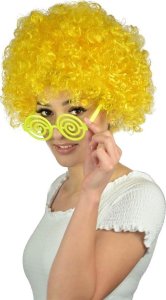 Peruka afro XXL żółta 1