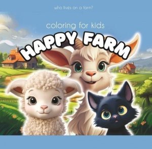 Kolorowanka 140x140 Happy Farm owca 1