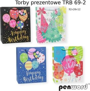 Torebka prezentowa urodzinowa 32x26x12cm MIX 1